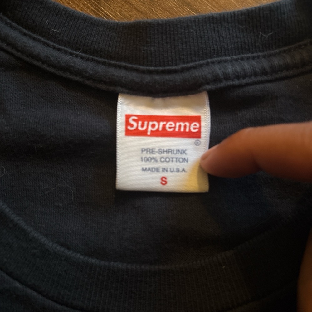 Supreme Patchwork Tee Navy - image 3